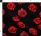 Scattered Red Roses Black Flowers Florals Fashion Custom Printed Fabric by Spoonflower Various Fabrics by the Yard or Fat Quarter